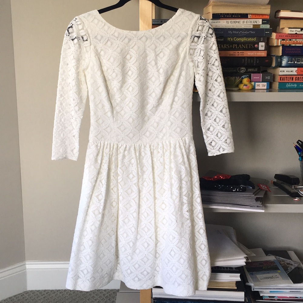 white lily pulitzer lace dress